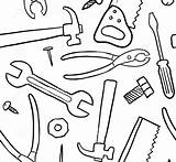 Tool Drawing Coloring Pages Tools Construction Belt Printable Getdrawings sketch template