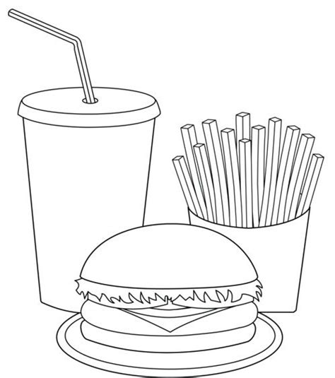 printable fast food coloring pages printable fast food coloring pages