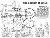 Baptism Coloring Baptist Baptizes sketch template