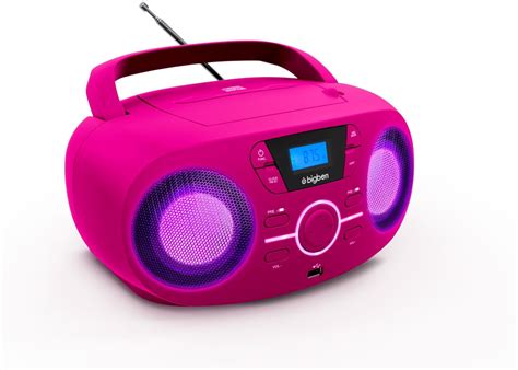 bolcom bigben cdrsusb draagbare radio cd speler met usb roze