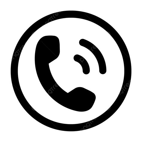 circle phone call icon  black color phone icon call png  vector  transparent