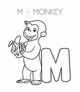 Monkey Playinglearning Preschoolers sketch template