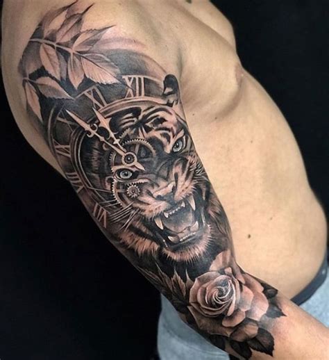 Pin By Олександр Мельник On Tigres Leones Y Panteras Tattoo Clock