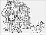 Coloring Rescue Bots Chase Fabulous Pages Online sketch template