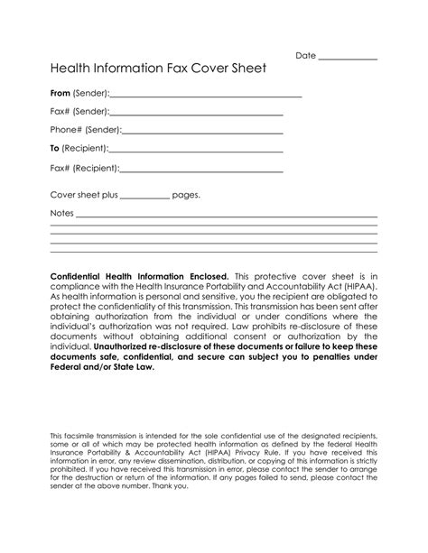 hipaa fax cover sheet  secure guide   templates mfax