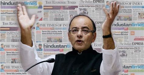 finance bill  indias newspaper front pages ignore sweeping