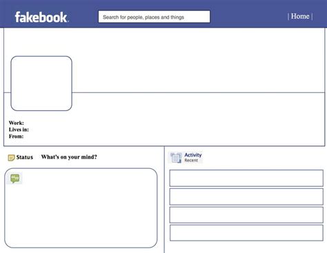 facebook template  teachers facebook profile template facebook