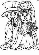 Coloring Pages Groom Bride Wedding Fun sketch template