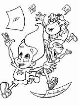 Neutron Jimmy Coloring Pages Fun Kids Personal Create sketch template