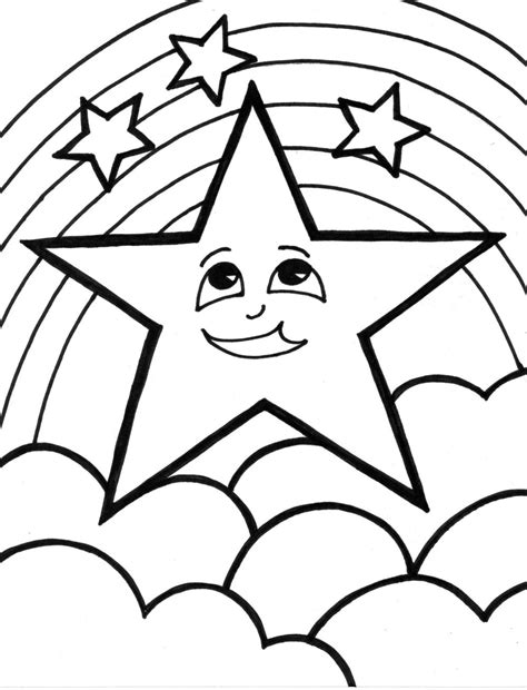 shooting star coloring page clipartsco