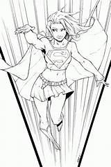 Supergirl Superwoman sketch template