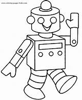 Robots Robot Coloring Pages Kids Color Craft Print Future sketch template