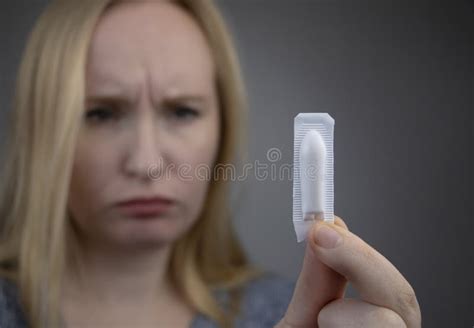 Vaginal Or Rectal Suppository In The Hands Of A Woman The Drug Is In