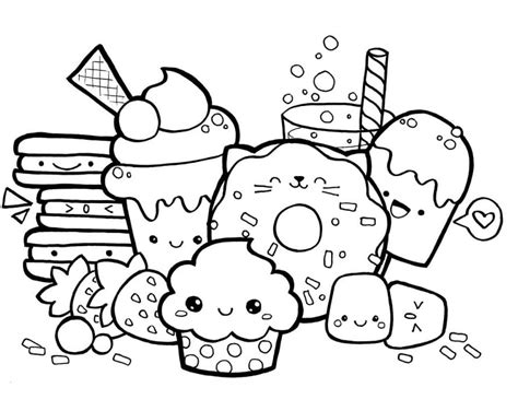 coloring pages cute food super coloring pages