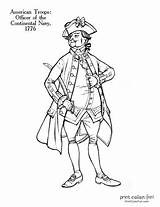 Coloring Revolution Pages American Soldiers Uniforms Revolutionary War Guides Historic 1776 Solder Troops Color sketch template