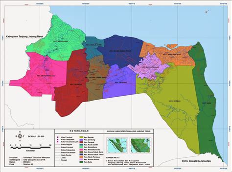 peta kota peta kabupaten tanjung jabung timur