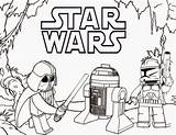 Wars Star Coloring Pages Lego Printable Vader Darth Print Stormtrooper R2 D2 Illustration sketch template