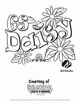 Scout Daisy Coloring Girl Scouts Pages Sheets Petals Daisies Brownie Girls Printables Printable Color Leader Troop Guides Sunny Sunflower Activities sketch template