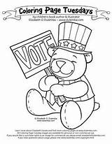 Coloring Pages Voting Election Getcolorings Voted Color sketch template