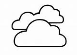 Cloudy Weather Colouring Pages Clipart Coloring sketch template