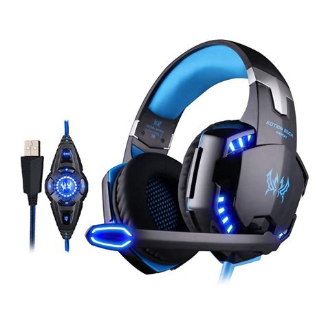 discount kotion   usb  virtual surround sound vibration gaming headphone computer