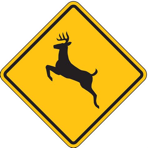 lyle deer crossing pictogram traffic sign mutcd code