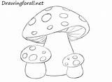 Mushrooms Draw Kids Mushroom Drawing Wonderland Alice Drawings Outline Easy Cute Fungi Coloring Pages Doodles Zentangle Beginners Original Cool Tattoos sketch template