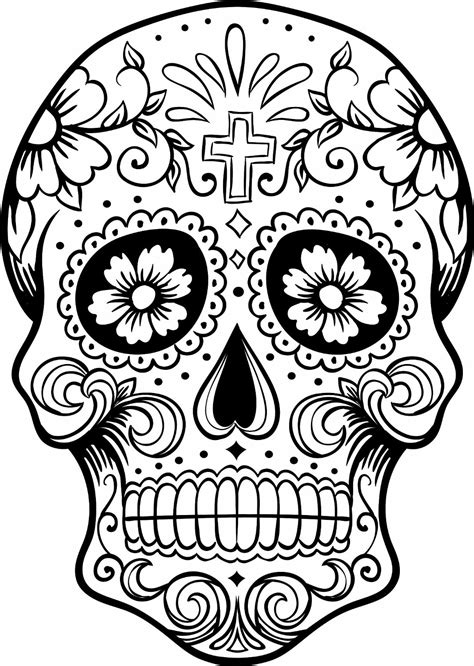 day   dead coloring pages printable  printable templates