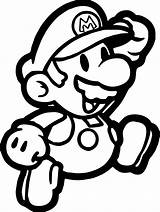 Mario Coloring Pages Paper Super Drawing Baby Color Odyssey Printable Draw Colouring Boys Bros Luigi Print Running Sheets Kids Easy sketch template