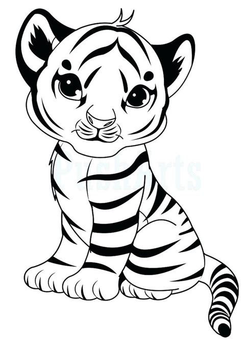 coloring pages baby tiger coloring page