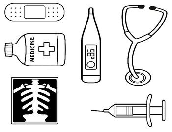 doctor bag craft template sketch coloring page