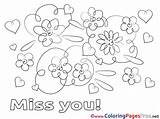 Coloring Miss Printable Sheets Flowers Cards Sheet Title sketch template