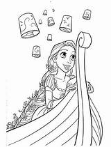 Coloring Pages Rapunzel Tangled Lanterns Getcoloringpages Print Source sketch template