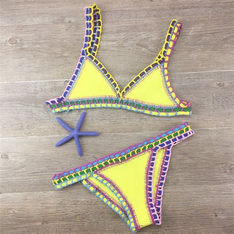 discount sexy bikinis 2020 summer women swimsuit hand crocheted bikini