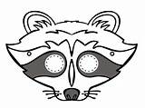 Mask Raccoon Masky Maska Nocturnal Cz Creative Racoon Animals šablony Animal Template Coloring sketch template