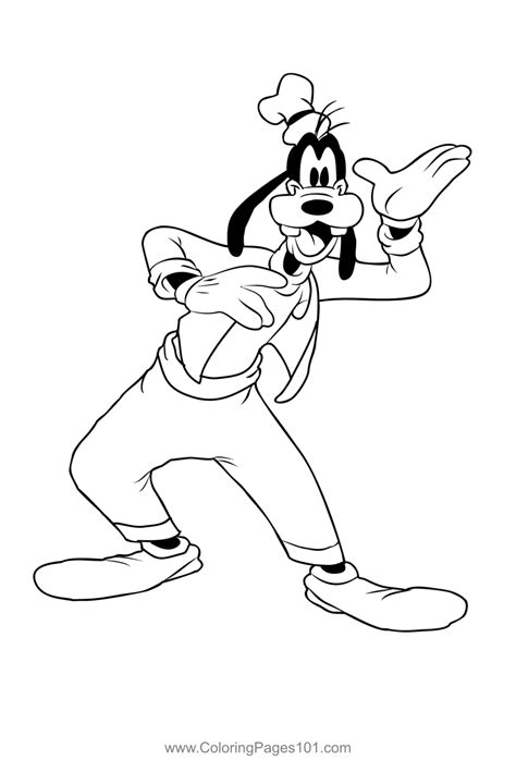 goofy  coloring page  kids  goofy printable coloring pages