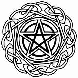 Pentagram Wiccan Celtic sketch template