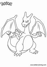 Coloring Charizard Pokemon Pages Printable Kids sketch template