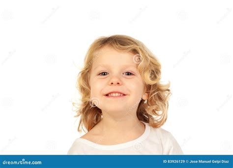 happy small blond kid stock image image  laugh blond