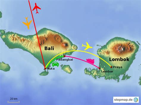 Stepmap Bali Lombok Landkarte Für Asien