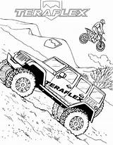 Coloring Jeep Off Road Pages Truck Offroad Car Kids Cars Bumpers Printable Drawing Colouring Monster Trucks Teraflex Pickup Mountain Adults sketch template