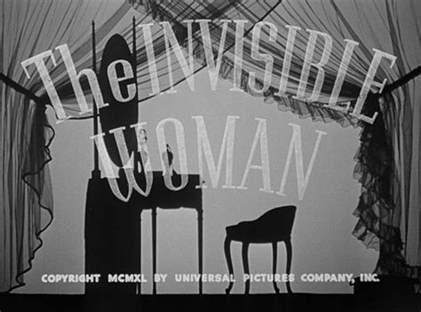 The Invisible Woman 1940 Title Sequence The Movie