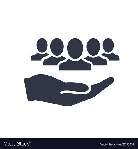 service offer community service minimal icon vector image