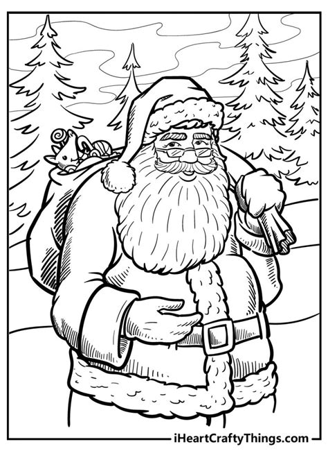 santa coloring pages festive printables  christmas