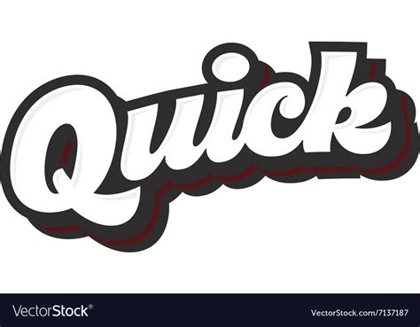 quick lettering sketch logo royalty  vector image