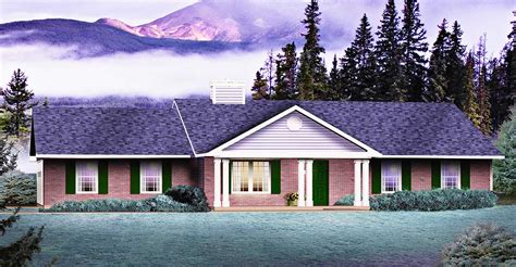 ranch  covered porch sl architectural designs house plans