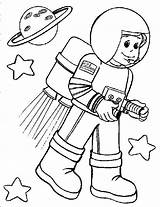 Astronaut Coloring Pages Boyama Space sketch template