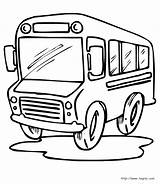 Bus Coloring Printable Toupty sketch template