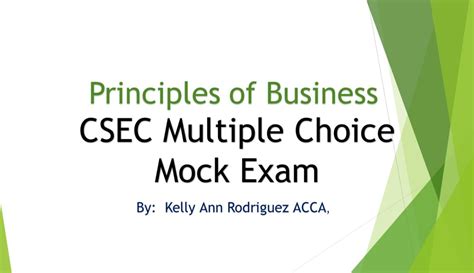 pob csec multiple choice mock exam  educa focus  workforce