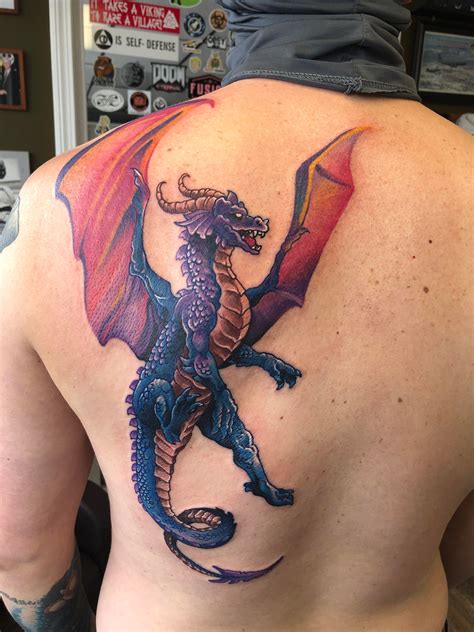 dragon colored abby diversified ink maine tattoos